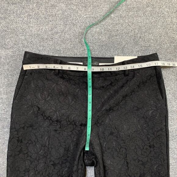 Ann Taylor Pants Mens 12 Black The Everyday Ankle Floral Lace Mid Rise Slim Fit - Picture 6 of 14